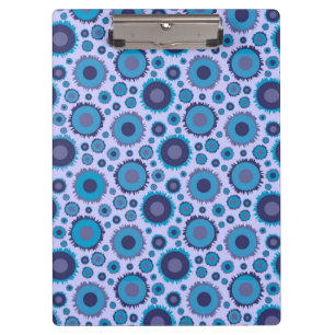 Cute multi blue colors suns patterns clipboard