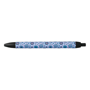 Cute multi blue colors suns patterns pen