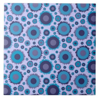 Cute multi blue colors suns patterns