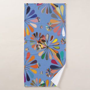 Cute Multi-Color flowers Bath Towel