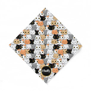 Cute Multi-colored Cartoon Cats Bandana