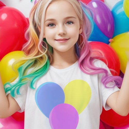 Cute multi colored party balloons T_Shirt
