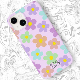 Cute multi colored retro daisies girly floral Case-Mate iPhone 14 case