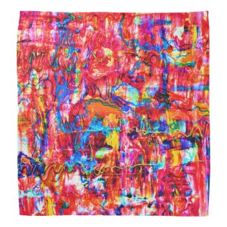 Cute multi colors abstract waves painting
