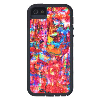 Cute multi colors abstract waves painting
