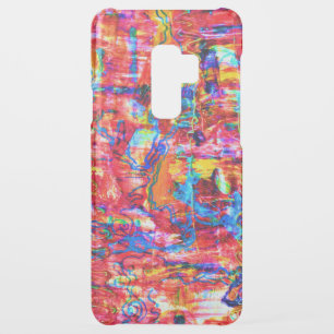 Cute multi colors abstract waves painting uncommon samsung galaxy s9 plus case