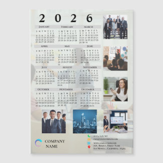 Cute Multi Photo Company Logo 2026 Calendar