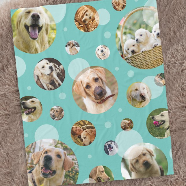 Cute Multi Photo Family Pet Fleece Blanket (Creator Uploaded)