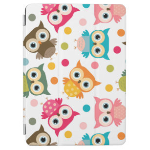 Cute multicolor owl pattern iPad air cover