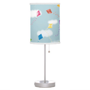 Cute Multicolored Flying Kites Kids Nursery Table Lamp