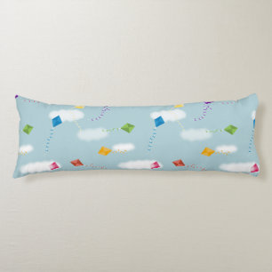 Cute Multicolored Flying Kites Kids Pattern Body Pillow