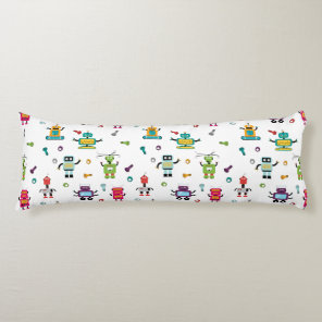 Cute Multicolored Robots Kids Robot Pattern Body Pillow