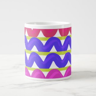 Cute Multicoloured chevron zigzag print jumbo mug