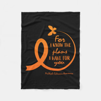 Cute Multiple Sclerosis Awareness Gift Christian B Fleece Blanket