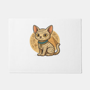 Cute Mummy Cat – Ancient Egypt Art Oversized T-Shi Doormat