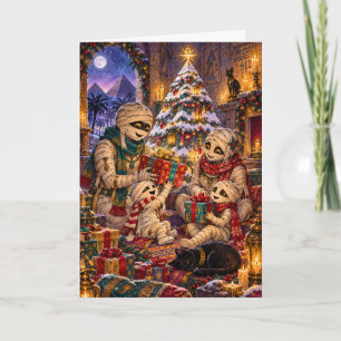Cute Mummy Family Christmas Egyptian Creepmas  Holiday Card