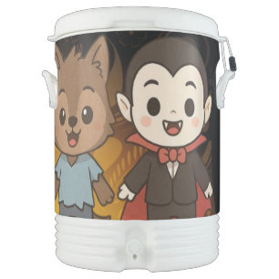 Cute mummy, Frankenstein, Dracula, werewolf    Beverage Cooler
