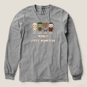 Cute mummy, Frankenstein, Dracula, werewolf Tri-Blend Shirt