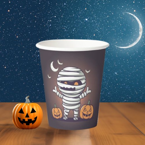 Cute Mummy Illustration Halloween Paper cup