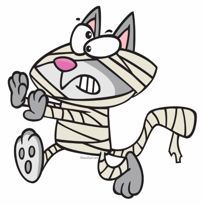 cute mummy kitty cat cartoon photo cut outs