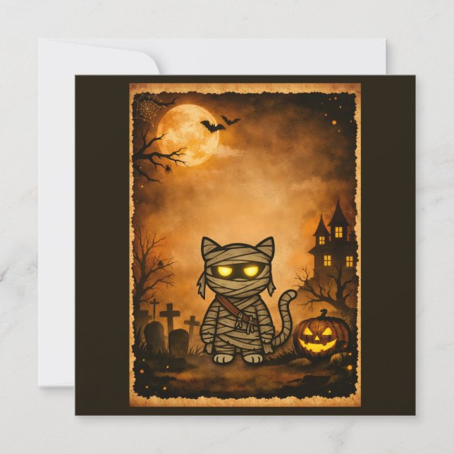 Cute Mummy Spooky Cat (Front)