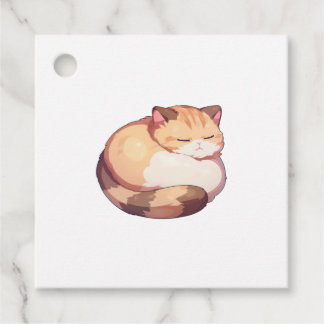 Cute Munchkin Cat Sleeping Classic T-Shirt Favor Tags