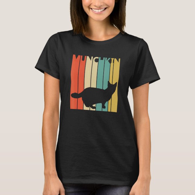 Cute Munchkin Cat T-Shirt (Front)