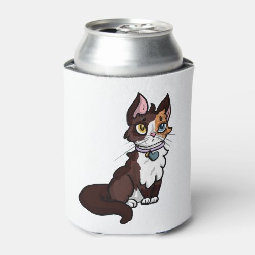 Cute munchkin kitty cat blue Classic T_Shirt Can Cooler