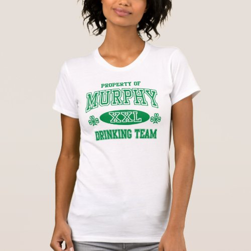 Cute Murphy Irish Drinking Team T_Shirt