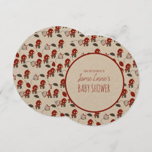 Cute Mushroom  Baby Shower Garden Forest Thank You Card
