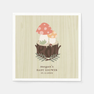 Cute Mushroom Baby Shower Napkin