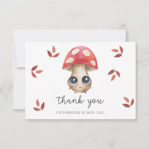 Cute mushroom - baby shower thank you  card