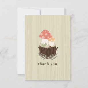 Cute Mushroom Baby Shower Thank You  Card