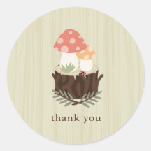 Cute Mushroom Baby Shower Thank You