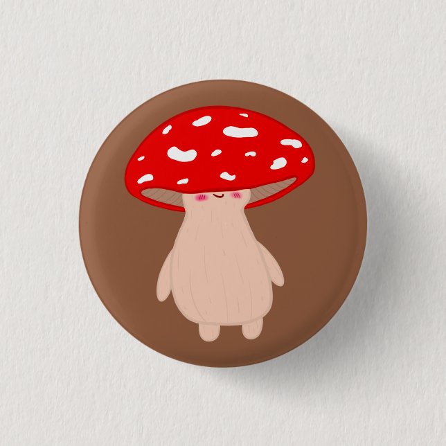 Cute Mushroom  Button (Front)