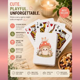 Cute Mushroom Cat Playing Cards – Kawaii Cottageco
