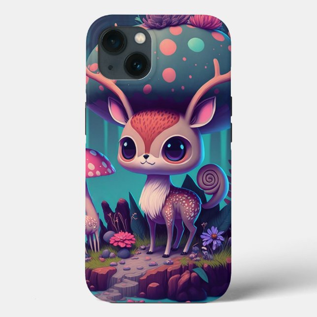 Cute Mushroom Deer Fantasy Case-Mate iPhone Case (Back)