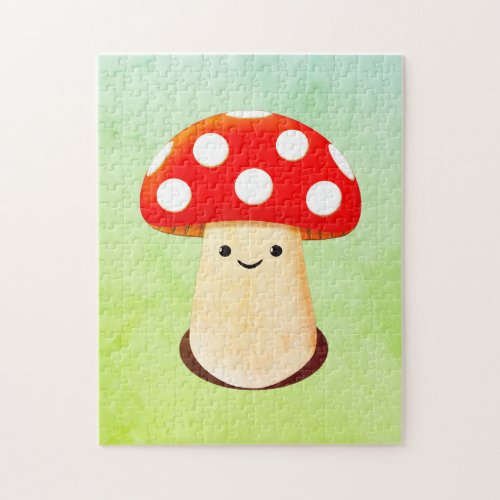 Cute Mushroom Drawing Jigsaw Puzzle