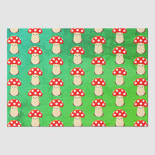 Cute Mushroom Drawing Pattern Tissue Paper