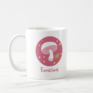 Cute Mushroom Emma B. Personalize Coffee Mug