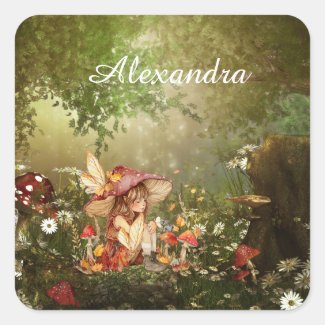 Cute Mushroom Fairy in the Forest