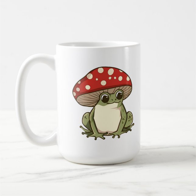Cute mushroom frog coffee mug (Left)