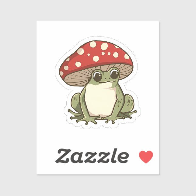 Cute mushroom frog sticker (Sheet)