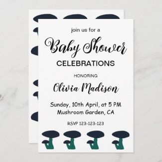 Cute Mushroom Gender Neutral Baby Shower