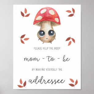 Cute mushroom - Help the Busy Mom Address Poster