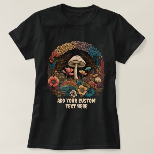 Cute Mushroom House Floral Mushroom Lovers T_Shirt