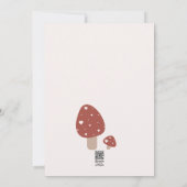 Cute Mushroom Minimalistic Fall Baby Shower Invitation (Back)