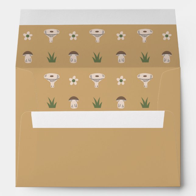 Cute Mushroom Pattern Envelope (Back (Bottom))