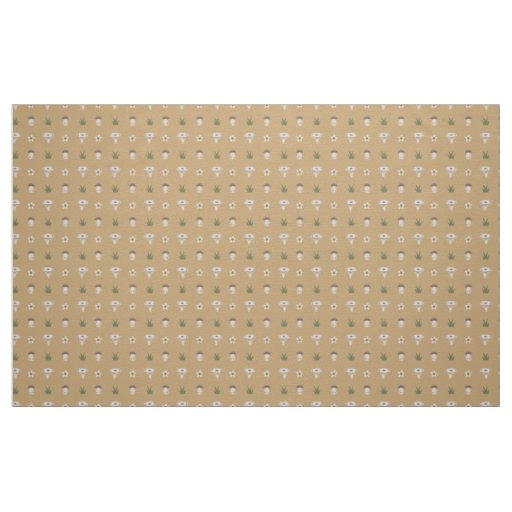Cute Mushroom Pattern Fabric