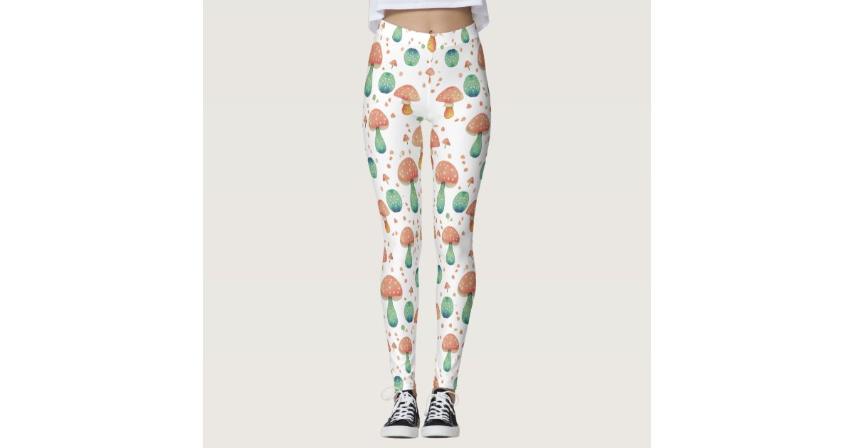 Cute Mushroom Pattern Leggings